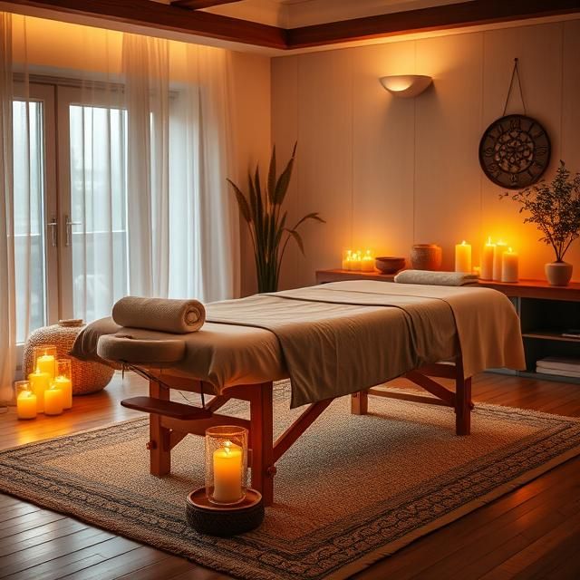 massage table in a customer house