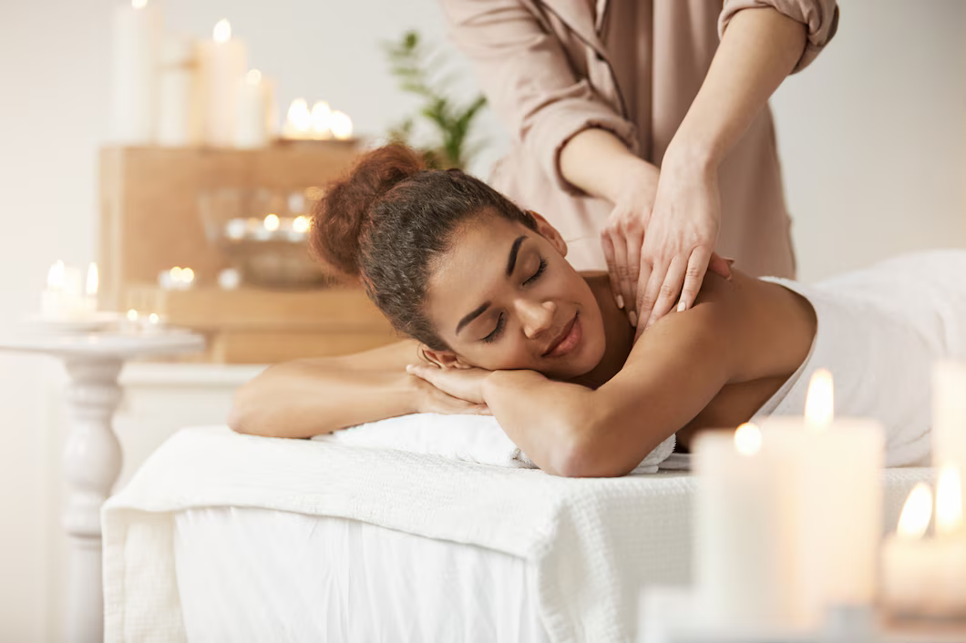 person 1 getting massaged