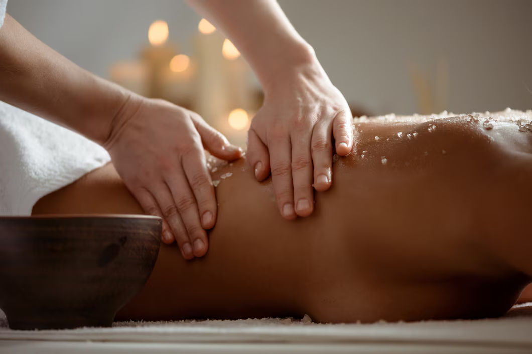 person 2 getting massaged